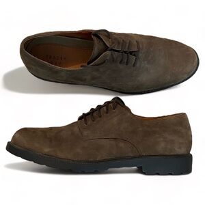 Brown Genuine Suede Lace Up Oxford Shoes Men’s Size 13D Trader Bay